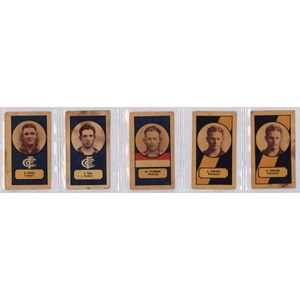 1932-37 football & cricket cards, noted 1932 Clarke-Ellis…
