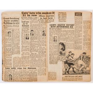 1953 season VFL Diary/Scrapbook: with newspaper cuttings pasted…