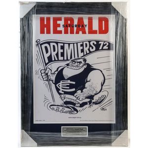 Carlton: 1972 reprint Weg Premiership poster by Wegart;…