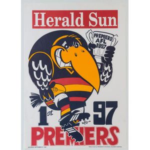 Weg posters: laminated Weg posters for West coast Eagles 1992 &…