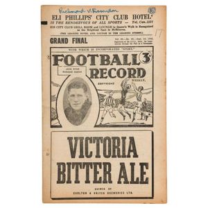 'The Football Record': 1942 Collingwood V Carlton (R.11); 1st…