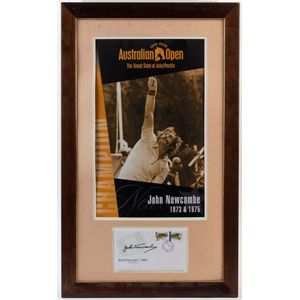 John Newcombe: display featuring 1905-2005 Australian open…