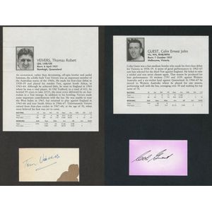 Australian test Cricketer Autographs: a collection of&hellip;