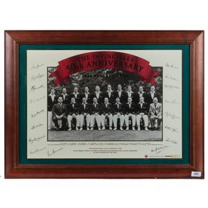 Framed selection of images including. 'The Invincibles - 50th…