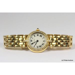 cartier round diamond watch