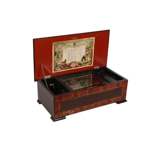 Victorian music box late 19th century, walnut case, with…