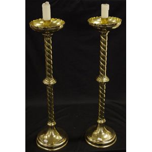 Antique Vintage BRASS Claw Foot Patina Candlestick Taper Candle