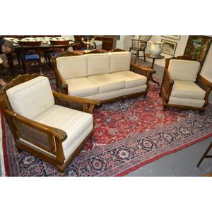 cane sided lounge suite