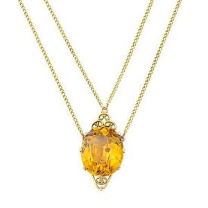 Rare 'Willows' Yellow Sapphire Pendant, 35.73 Carats - Pendants/Lockets ...