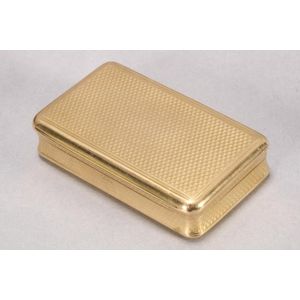 George III 18ct yellow gold snuff box, hallmarked London, 1811,…