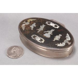 Georgian silver, tortoiseshell and mother of pearl box and…