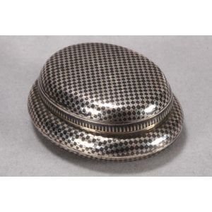 Austro-Hungarian silver niello pill box and cover, of…