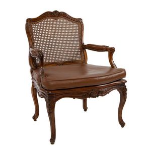 Pair of Period 18th Century French Louis XVI Walnut Fauteuil Arm