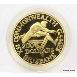 1982 Brisbane Commonwealth Gold Coin In Original Box - Coins 