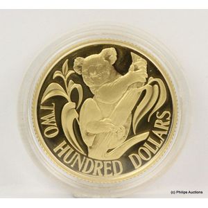 A Royal Australian mint $200 gold coin 1983, 22ct yellow gold,…