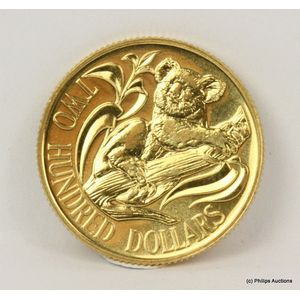 A Royal Australian mint $200 gold coin 1980, 22ct yellow gold,…