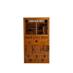 The Nara Collection - Japanese Cherry, Beech or Walnut Getabako Shoe Tansu  or Storage Cabinet- TJ8F51