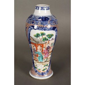 Chinese Qing Dynasty, famille rose porcelain vase, of tapering&hellip;