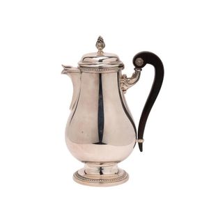 A large Cristofle silver plated coffee pot, French, circa 1920.…