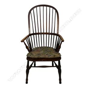 A 19th century elm stick back Windsor armchair, with a&hellip;