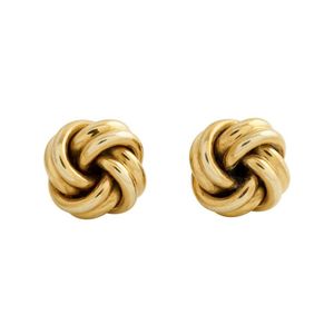 14ct gold earrings, of knot design, diameter 13 mm, post and&hellip;