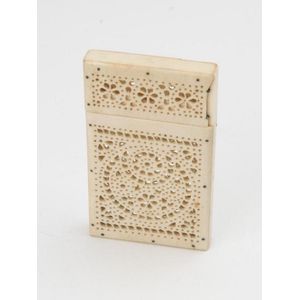 A whalebone card case, c1830s. 8.5 x 5 cm. Note: This lot has…