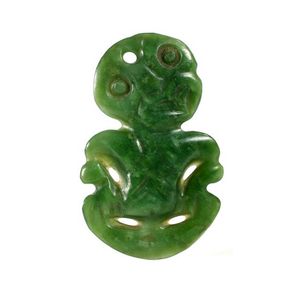 Pre-European and later Maori tiki made from greenstone / pounamu ...