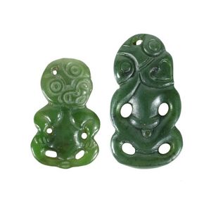 Pre-European and later Maori tiki made from greenstone / pounamu ...