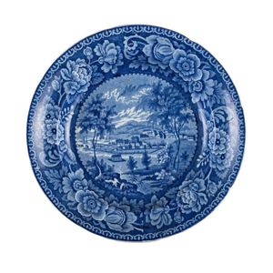 A Staffordshire earthenware blue and white transfer pattern&hellip;
