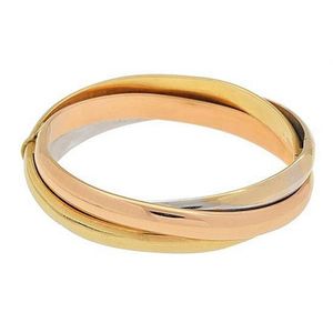 18ct Tri-Coloured Gold Italian Trilogy Bangle with Assay Marks ...