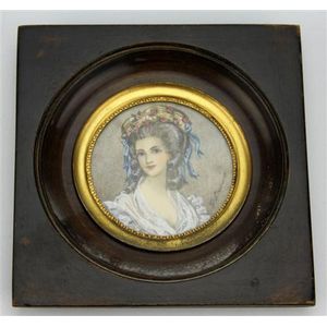 Miniature portrait of a late 18th century lady by G Duvivier…