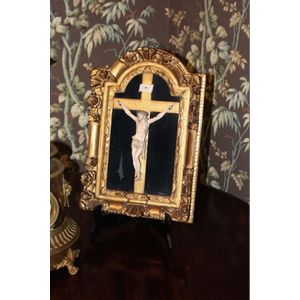 Antique early 19th century French carved ivory crucifix of…