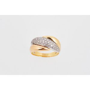 Damiani, diamond ring, featuring a lozenge shaped plaque with&hellip;