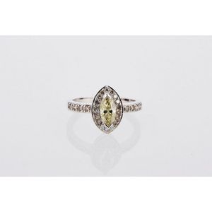 1.76ct. Pear cut Natural Diamond Pear Halo Split Shank Pave Diamond  Engagement Ring (GIA Certified)