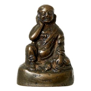 Tiny Tibetan Bronze Milarepa Figure, 19th Century - Bronze - Oriental