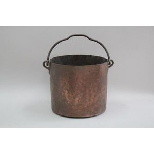 Antique French Copper Swing Handle Pot - Copper - Metalware