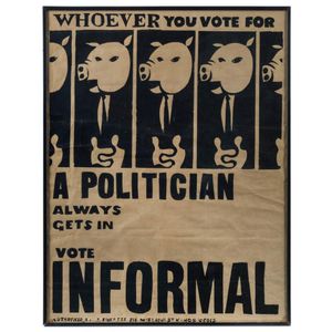 David Perry (1933 - 2015), 'Whoever you vote for a Politician…