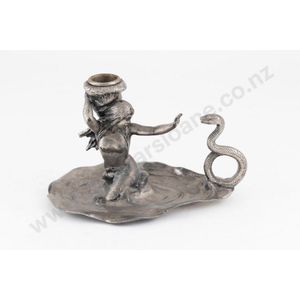 WMF young girl & serpent Art Nouveau silver plated chamber…