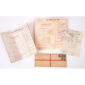 Gold Mine Share Certificates: bundle of 1954 scrip for a 'Red…