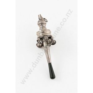 Edwardian VII sterling silver baby rattle, with whistle, bells…