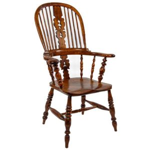 A classic yew-wood and elm Windsor armchair, English mid 19th&hellip;