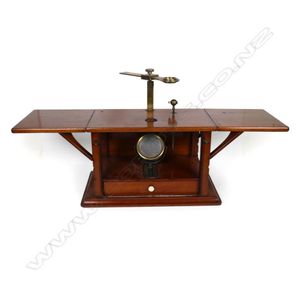 A Victorian mahogany and brass field microscope, of box type…