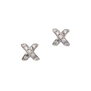 Tiffany & Co. Diamond X Earrings in White Gold - Earrings - Jewellery