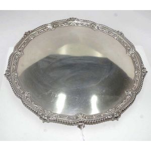 Good sterling silver salver hallmarked London 1903, maker: W &…