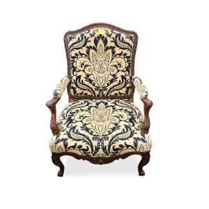 French Louis XV style fauteuil armchair, with a carved border&hellip;