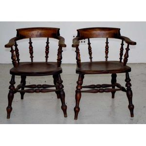 Antique captain s chairs singles pairs and threes price guide