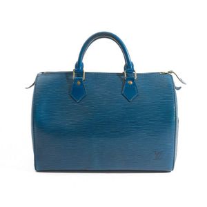 Blue Louis Vuitton Epi Speedy 30 Boston Bag