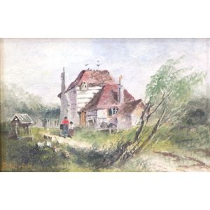 Sarah Louise Kilpack, 1840-1909 an old cottage near Lyminge…