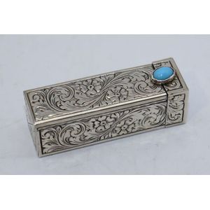 Rare Italian Silver Engraved Lipstick Holder With Mirror and -  UK