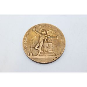 Monnaie de Paris bronze, Art Nouveau medallion c.1900 by Dan